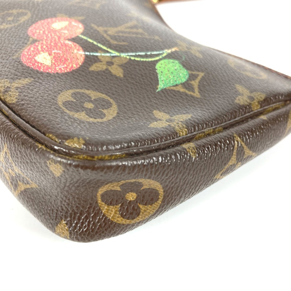 LOUIS VUITTON M95008 モノグラムチェリー 村上隆 サクランボ ポシェットアクセソワール 斜め掛け カバン ポシェット ショルダーバッグ モノグラムキャンバス レディース レッド