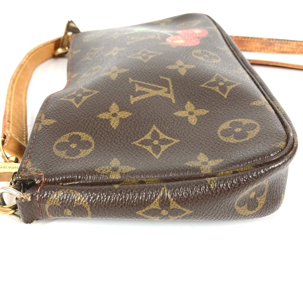 LOUIS VUITTON M95008 モノグラムチェリー 村上隆 サクランボ ポシェットアクセソワール 斜め掛け カバン ポシェット ショルダーバッグ モノグラムキャンバス レディース レッド