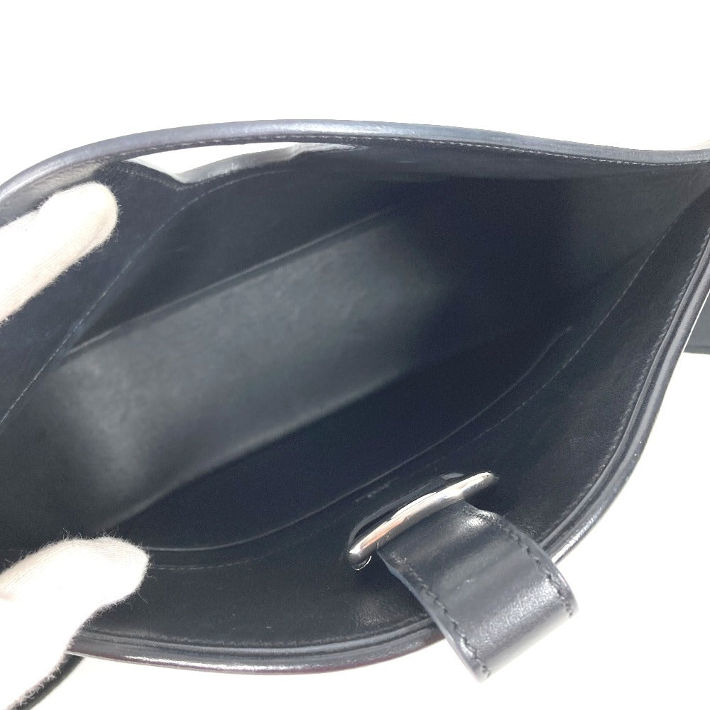 HERMES メッセンジャー アトラージュ カバン 斜め掛け ショルダーバッグ レディース ブラック