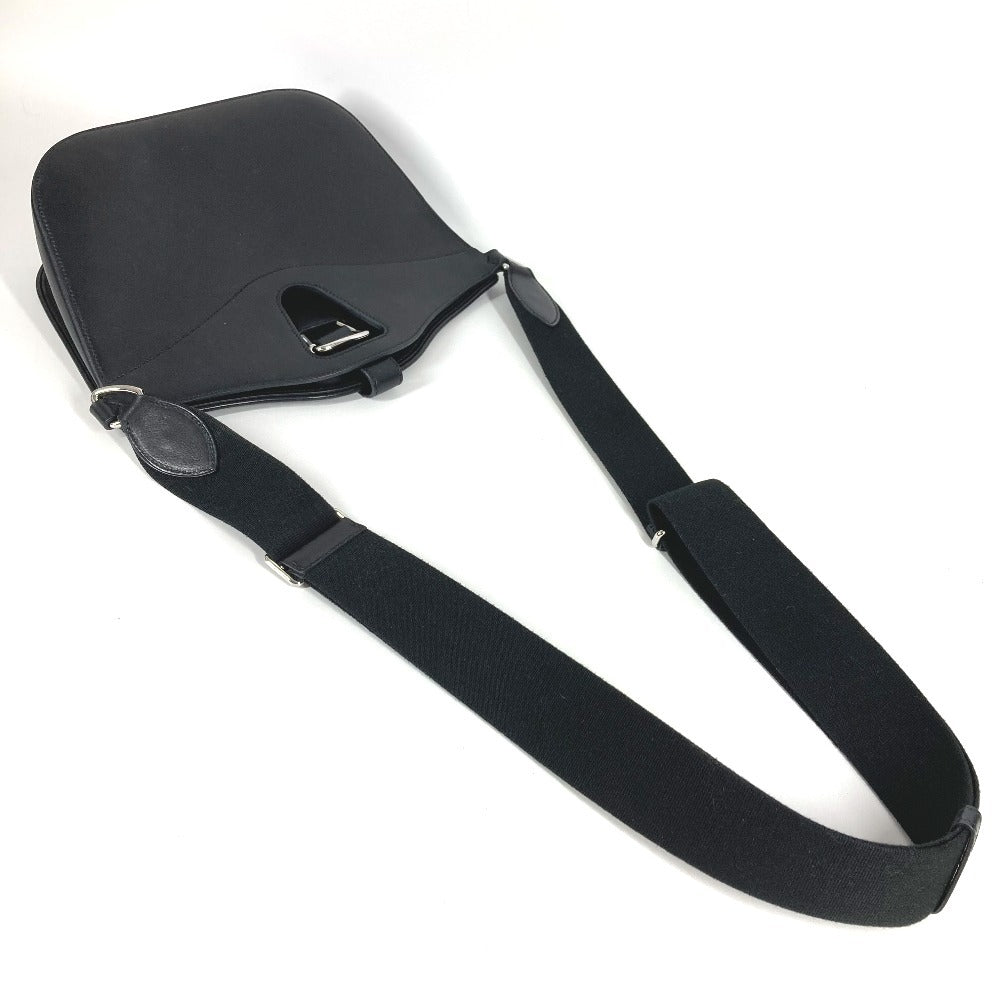 HERMES メッセンジャー アトラージュ カバン 斜め掛け ショルダーバッグ レディース ブラック