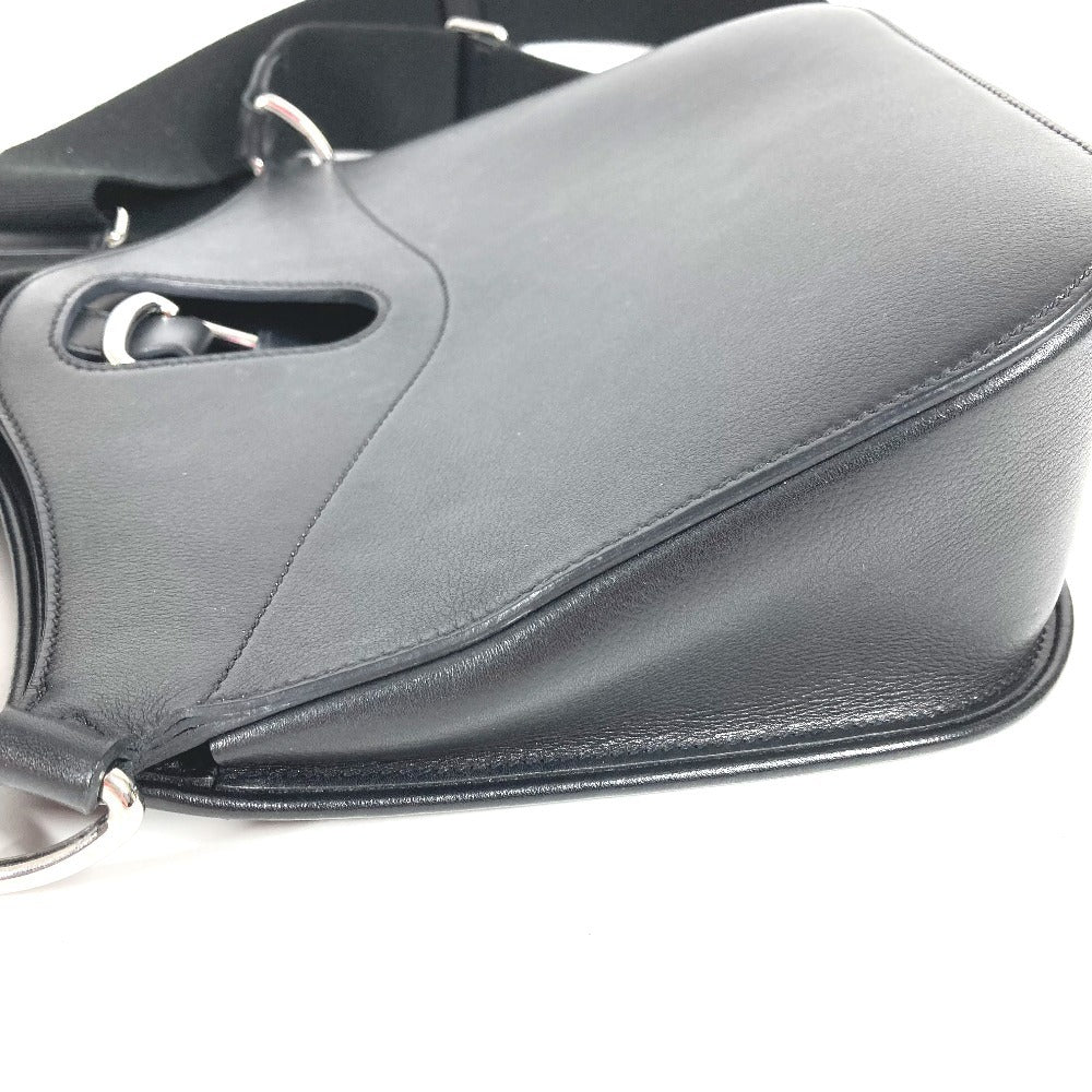 HERMES メッセンジャー アトラージュ カバン 斜め掛け ショルダーバッグ レディース ブラック