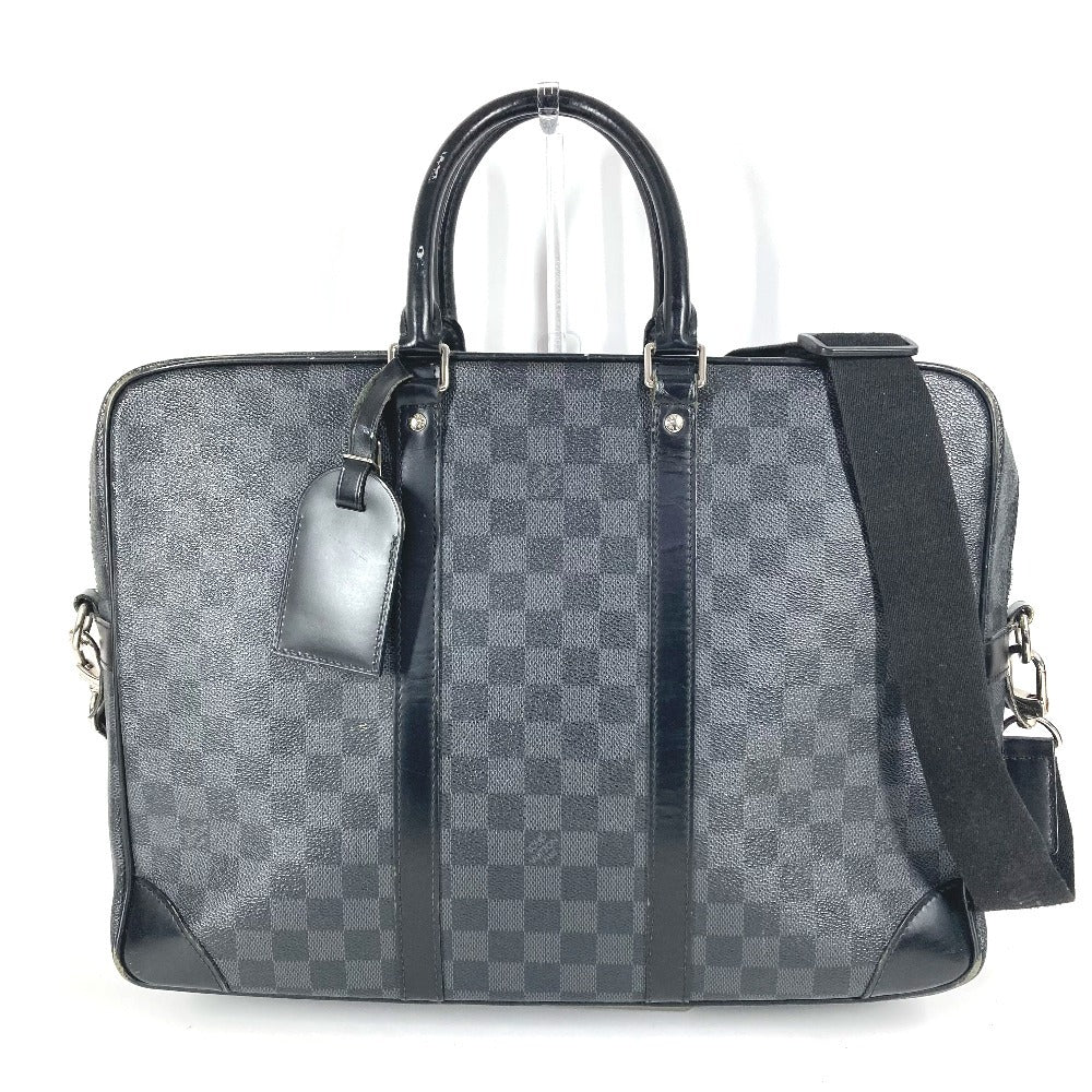 LOUIS VUITTON N41123 ダミエグラフィット ポルトドキュマン ヴォワヤージュGM カバン ハンドバッグ ショルダーバッグ トートバッグ 2WAYバッグ ビジネスバッグ ダミエグラフィットキャンバス ユニセックス ブラック