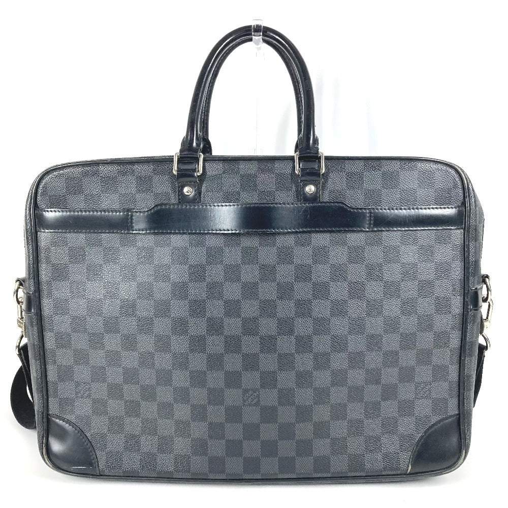 LOUIS VUITTON N41123 ダミエグラフィット ポルトドキュマン ヴォワヤージュGM カバン ハンドバッグ ショルダーバッグ トートバッグ 2WAYバッグ ビジネスバッグ ダミエグラフィットキャンバス ユニセックス ブラック