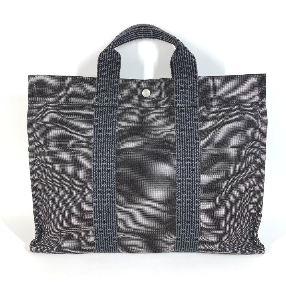 HERMES エールラインMM エールライン MM カバン トートバッグ ハンドバッグ キャンバス レディース グレー