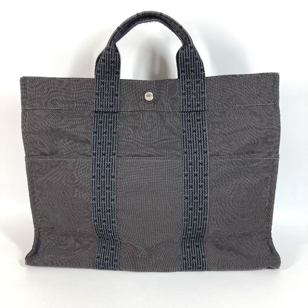 HERMES エールラインMM エールライン MM カバン トートバッグ ハンドバッグ キャンバス レディース グレー