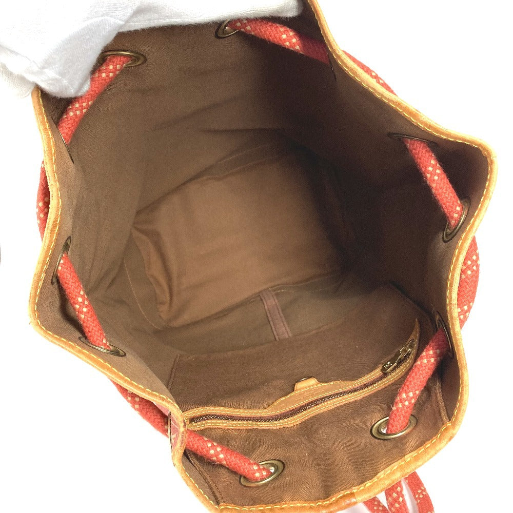 LOUIS VUITTON M80026 ルイヴィトンカップ 95 LVCUP サントロペ カバン 肩掛け 巾着バッグ ショルダーバッグ レザー/キャンバス ユニセックス アボガニー オレンジ