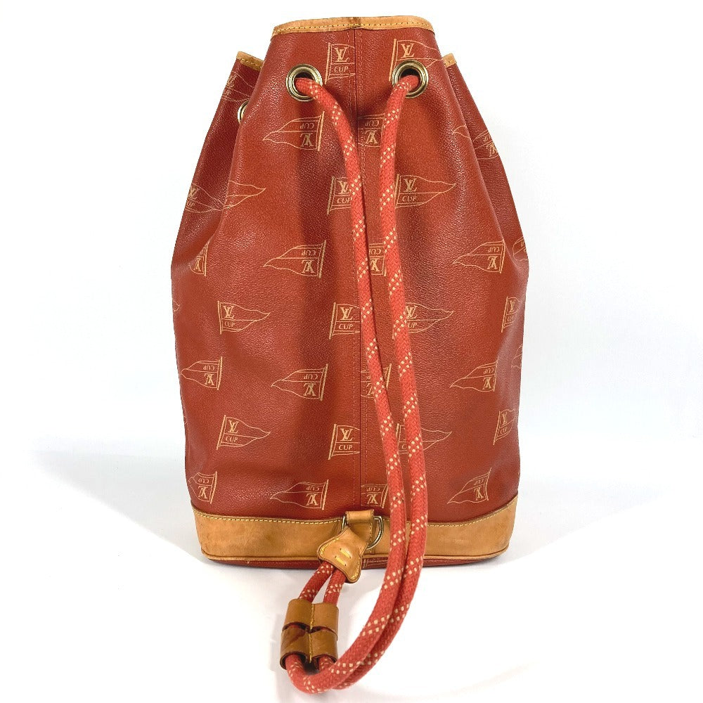 LOUIS VUITTON M80026 ルイヴィトンカップ 95 LVCUP サントロペ カバン 肩掛け 巾着バッグ ショルダーバッグ レザー/キャンバス ユニセックス アボガニー オレンジ