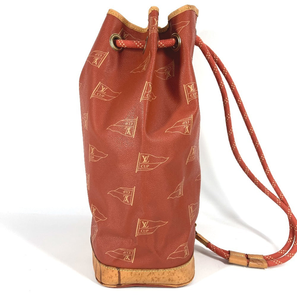 LOUIS VUITTON M80026 ルイヴィトンカップ 95 LVCUP サントロペ カバン 肩掛け 巾着バッグ ショルダーバッグ レザー/キャンバス ユニセックス アボガニー オレンジ