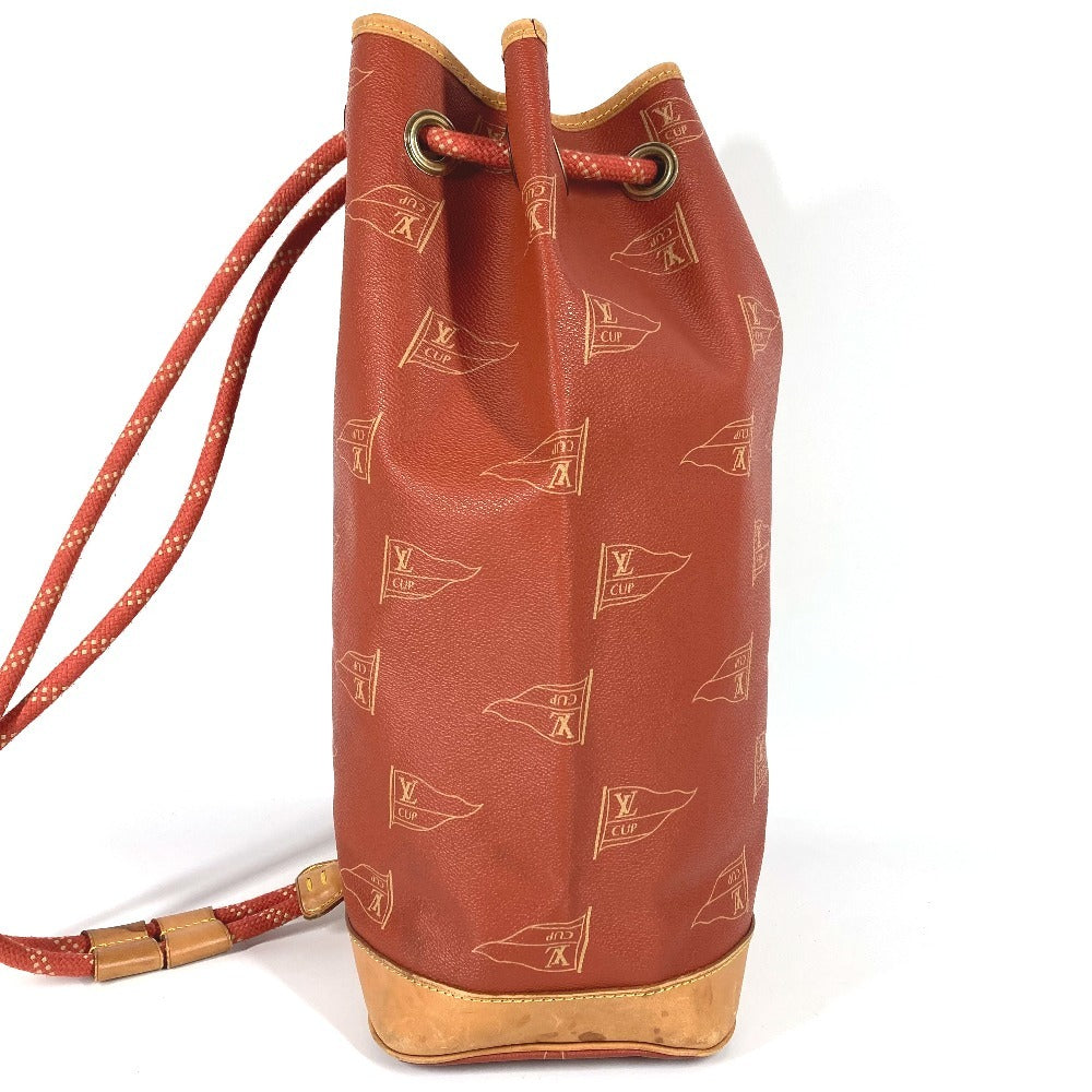 LOUIS VUITTON M80026 ルイヴィトンカップ 95 LVCUP サントロペ カバン 肩掛け 巾着バッグ ショルダーバッグ レザー/キャンバス ユニセックス アボガニー オレンジ