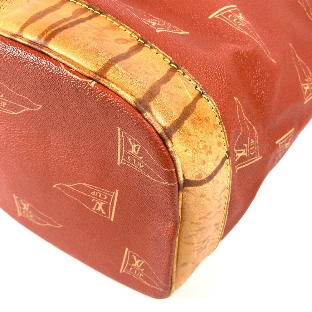 LOUIS VUITTON M80026 ルイヴィトンカップ 95 LVCUP サントロペ カバン 肩掛け 巾着バッグ ショルダーバッグ レザー/キャンバス ユニセックス アボガニー オレンジ