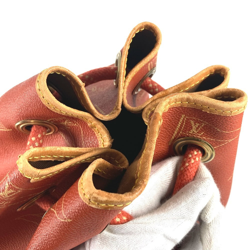 LOUIS VUITTON M80026 ルイヴィトンカップ 95 LVCUP サントロペ カバン 肩掛け 巾着バッグ ショルダーバッグ レザー/キャンバス ユニセックス アボガニー オレンジ