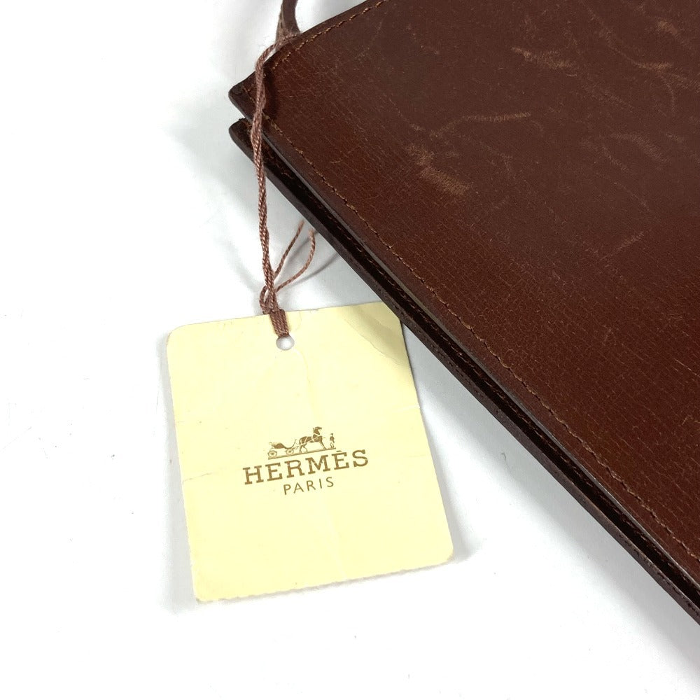HERMES オニメトゥ カバン 斜め掛け ポシェット ショルダーバッグ ボックスカーフ ユニセックス ハバナ ブラウン