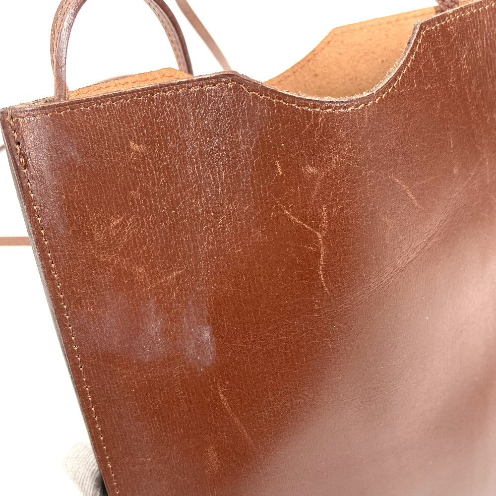 HERMES オニメトゥ カバン 斜め掛け ポシェット ショルダーバッグ ボックスカーフ ユニセックス ハバナ ブラウン