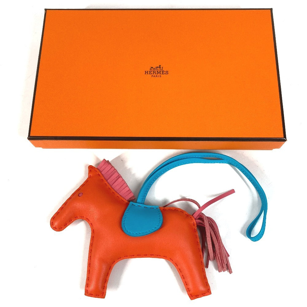 HERMES 馬 シュバル ロデオMM ロデオ MM バッグチャーム キーホルダー チャーム アニョーミロ レディース レッド系