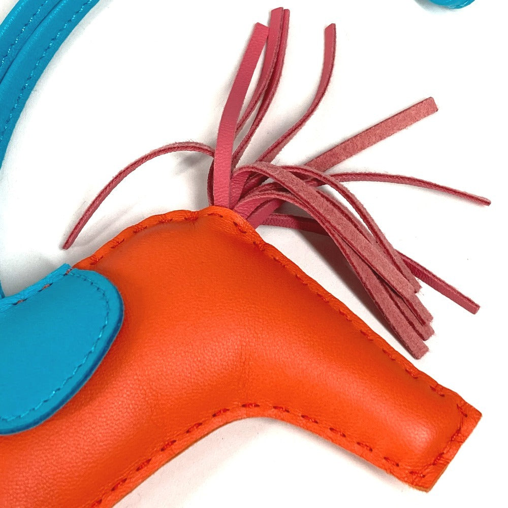 HERMES 馬 シュバル ロデオMM ロデオ MM バッグチャーム キーホルダー チャーム アニョーミロ レディース レッド系