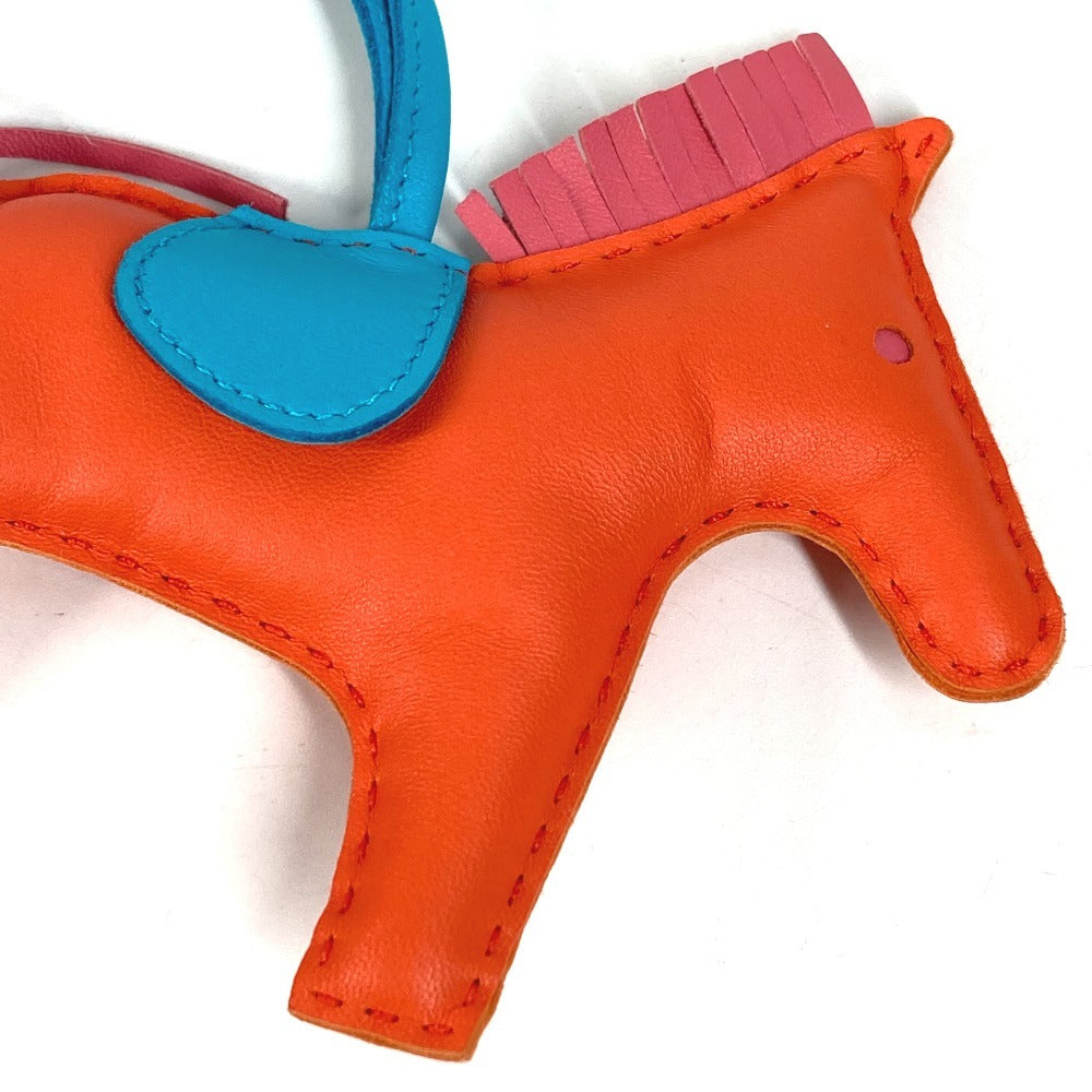 HERMES 馬 シュバル ロデオMM ロデオ MM バッグチャーム キーホルダー チャーム アニョーミロ レディース レッド系