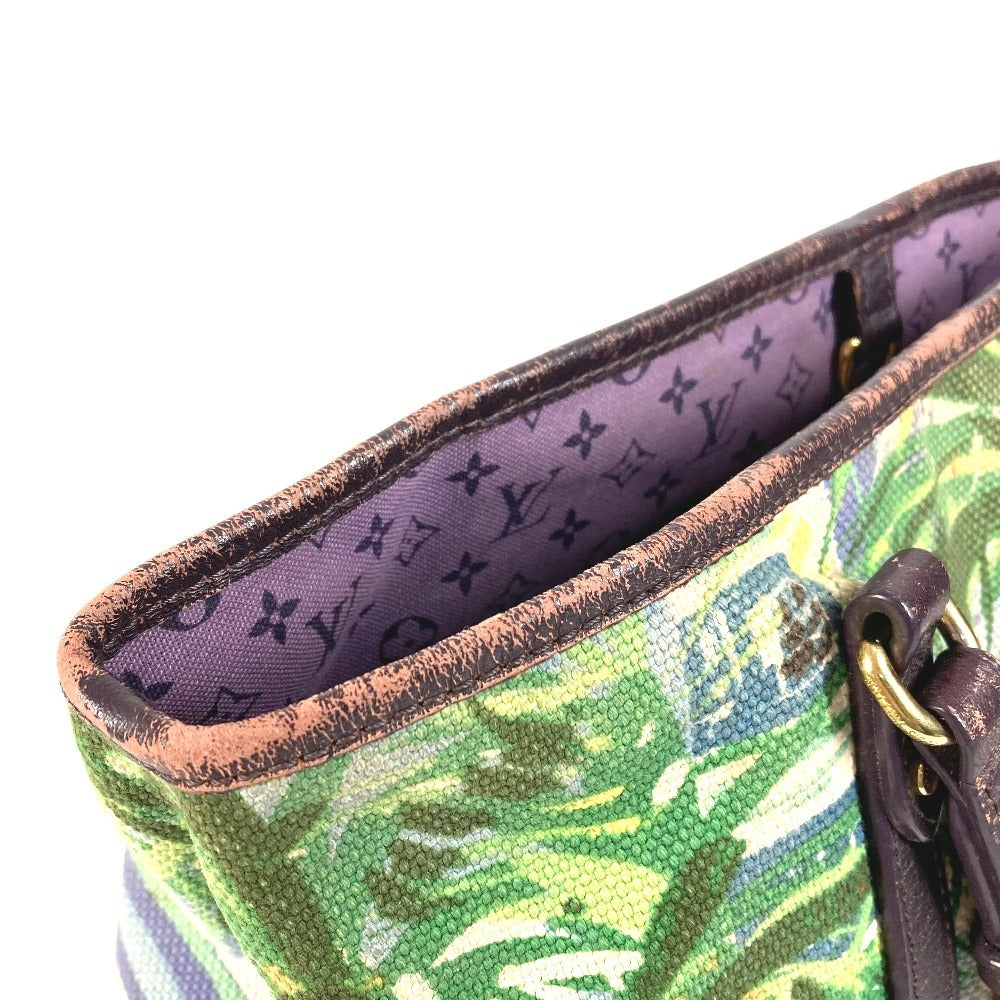 LOUIS VUITTON M93771 Ior Cabas PM Shoulder Bag/Tote Bag in Leather/Canvas, Green