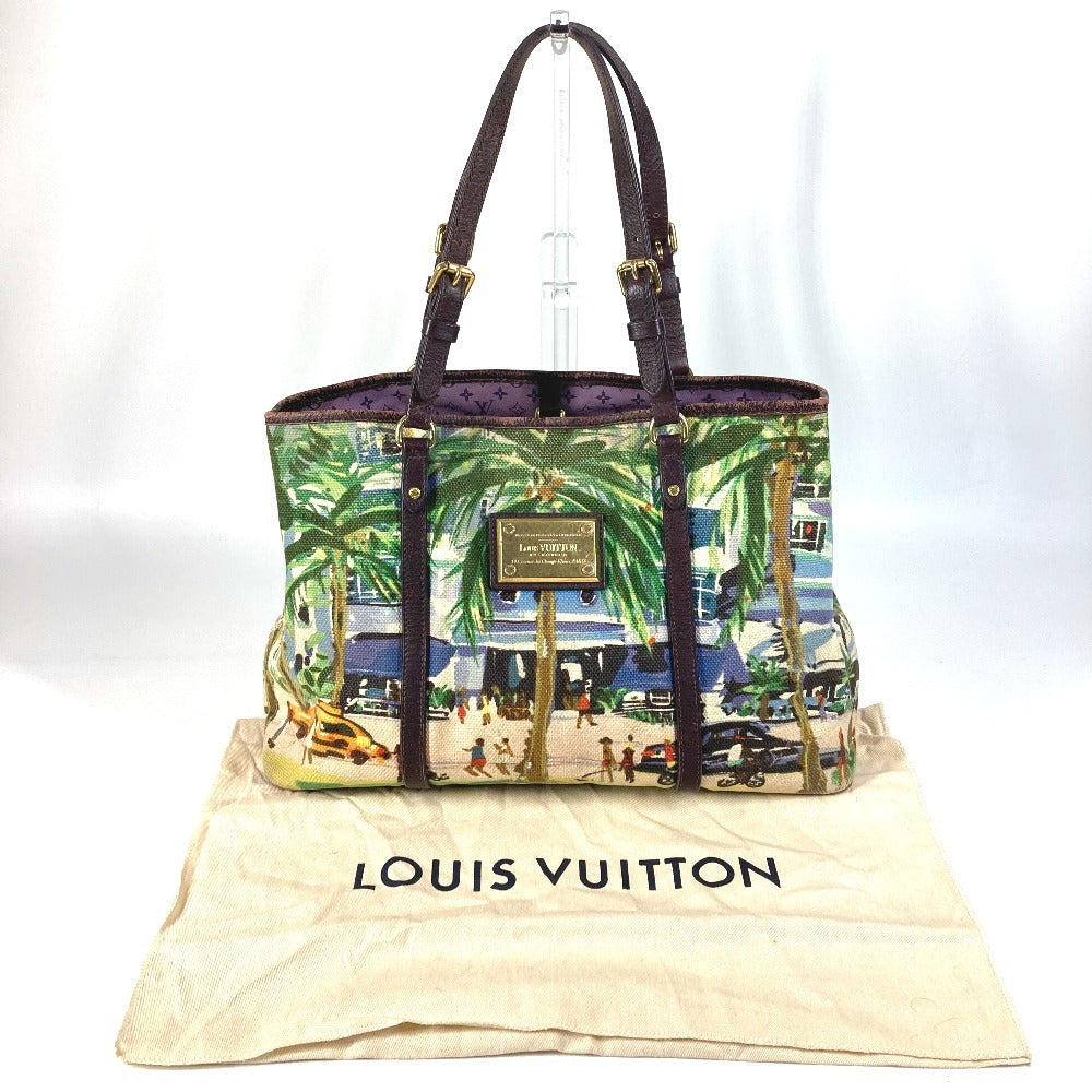 LOUIS VUITTON M93771 Ior Cabas PM Shoulder Bag/Tote Bag in Leather/Canvas, Green