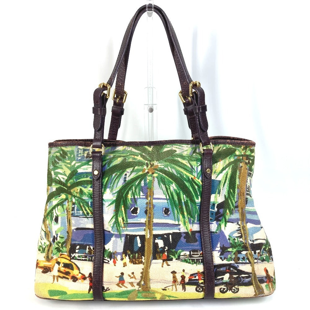 LOUIS VUITTON M93771 Ior Cabas PM Shoulder Bag/Tote Bag in Leather/Canvas, Green