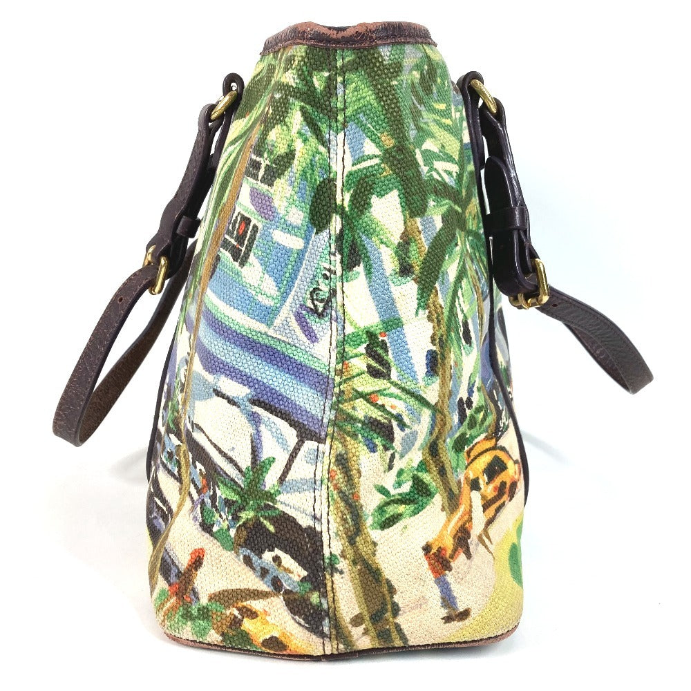 LOUIS VUITTON M93771 Ior Cabas PM Shoulder Bag/Tote Bag in Leather/Canvas, Green