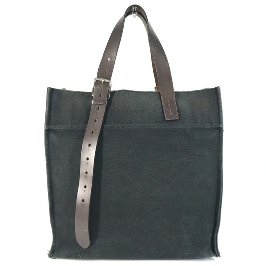 HERMES エトリヴィエール ショッピングトート カバン トートバッグ 縦型トート ショルダーバッグ キャンバス/レザー ユニセックス ブラック