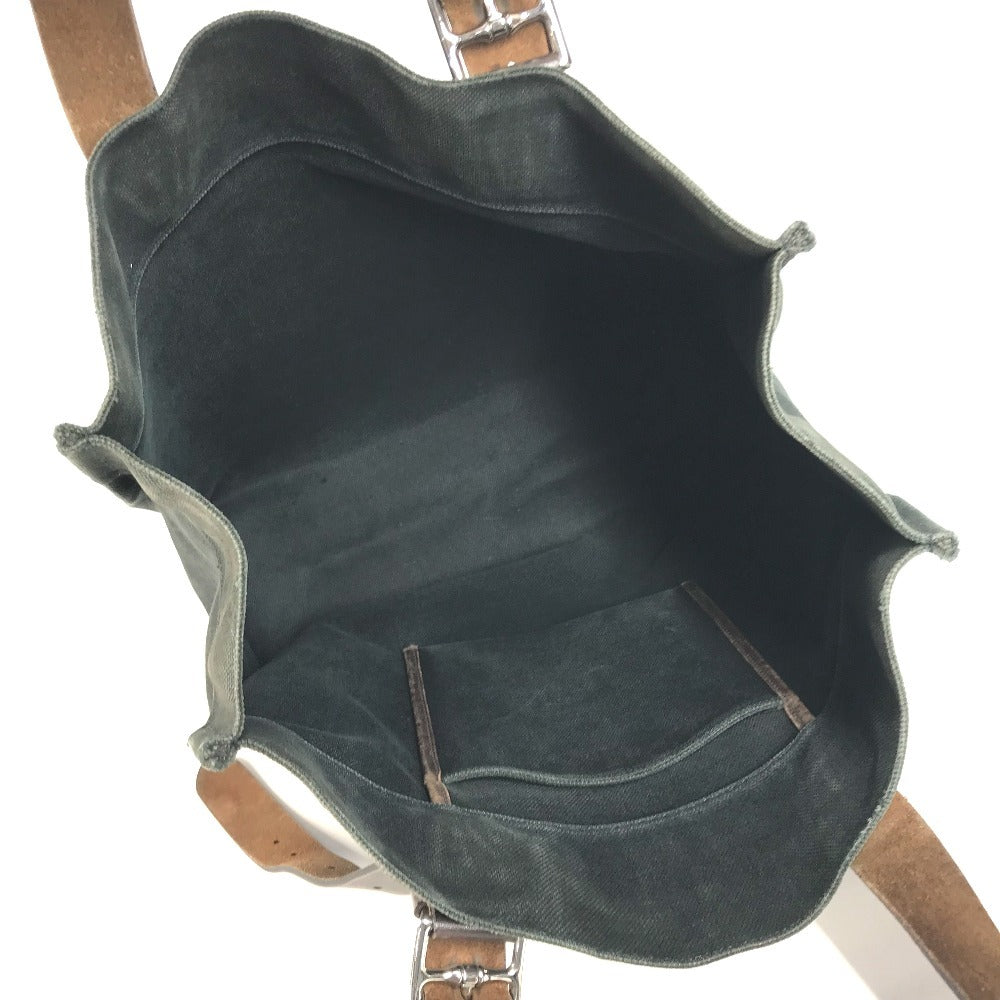 HERMES エトリヴィエール ショッピングトート カバン トートバッグ 縦型トート ショルダーバッグ キャンバス/レザー ユニセックス ブラック