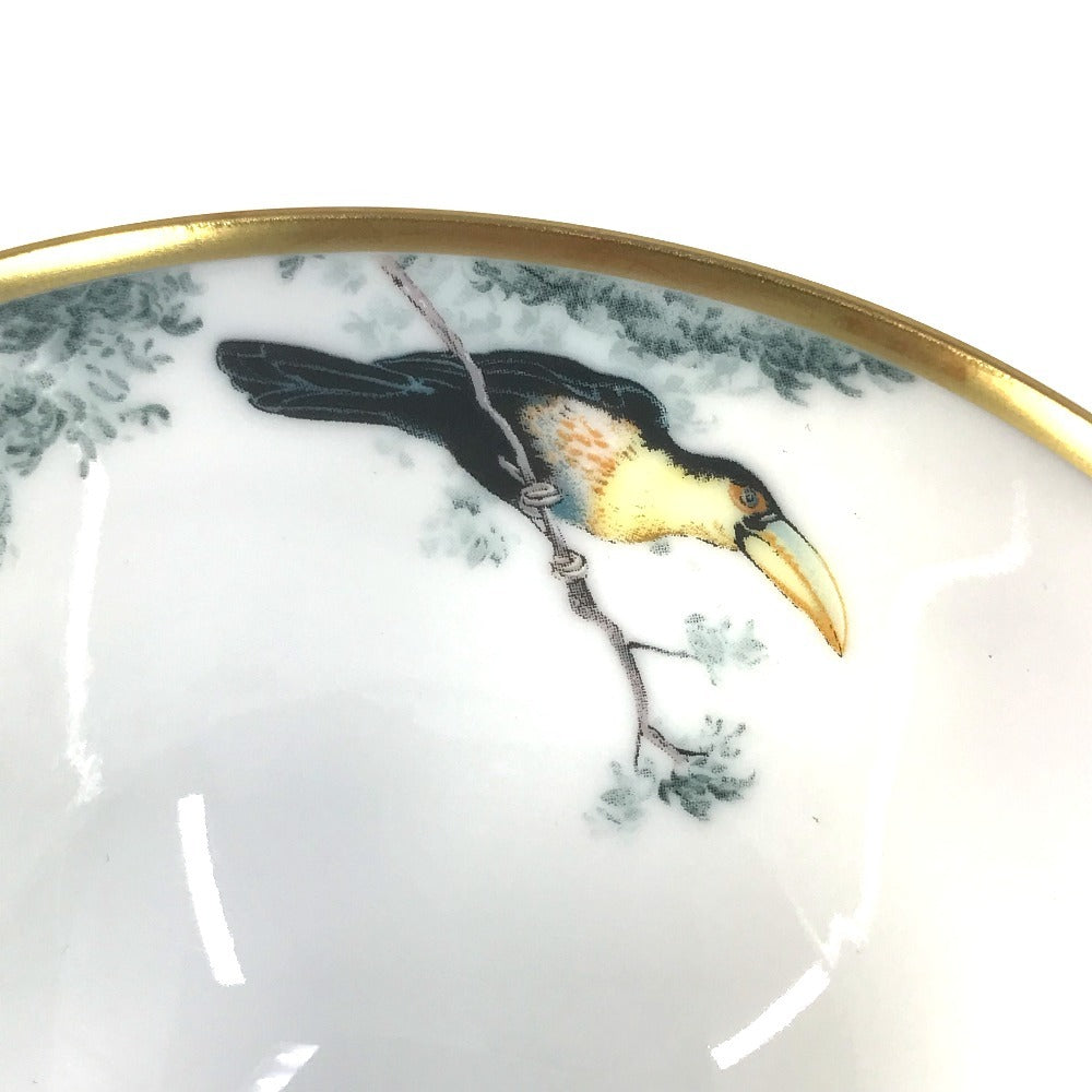 HERMES P038085P カトラリー インテリア 赤道直下のスケッチ ボウルPM ボウル PM お椀 鳥柄 バード お皿 陶器 ユニセックス マルチカラー