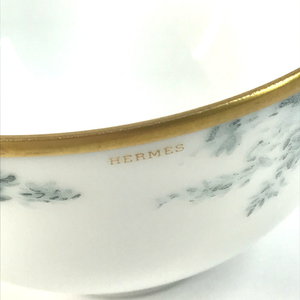 HERMES P038085P カトラリー インテリア 赤道直下のスケッチ ボウルPM ボウル PM お椀 鳥柄 バード お皿 陶器 ユニセックス マルチカラー