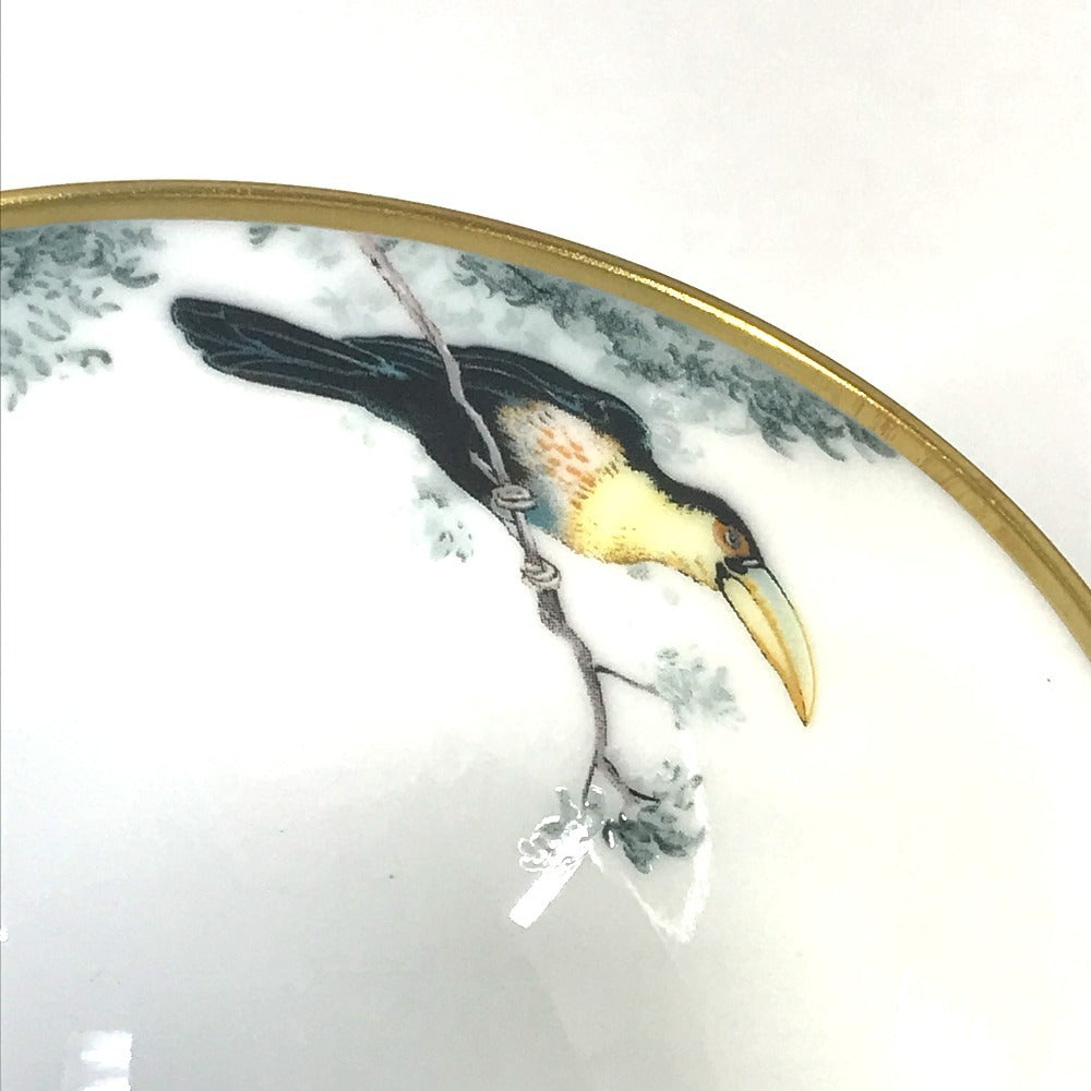 HERMES P038085P カトラリー インテリア 赤道直下のスケッチ ボウルPM ボウル PM お椀 鳥柄 バード お皿 陶器 ユニセックス マルチカラー