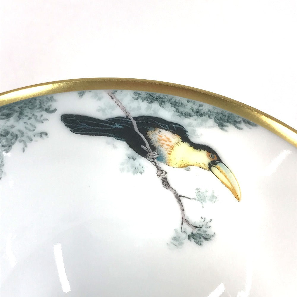 HERMES P038085P カトラリー インテリア 赤道直下のスケッチ ボウルPM ボウル PM お椀 鳥柄 バード お皿 陶器 ユニセックス マルチカラー