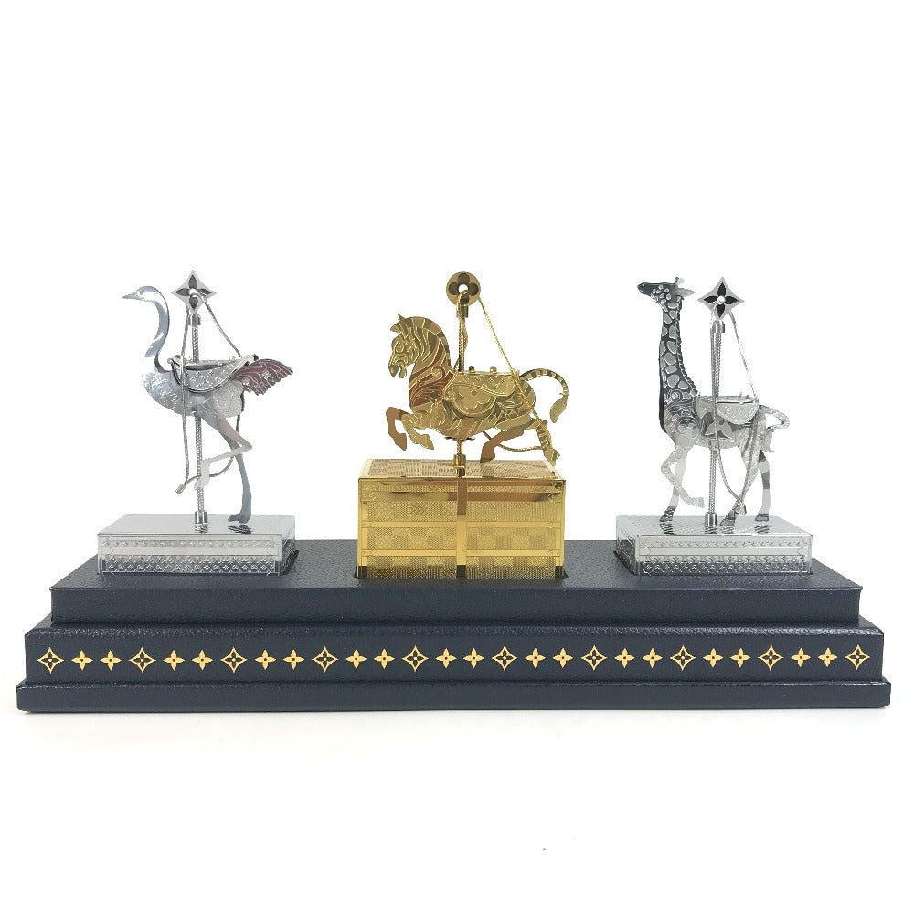 LOUIS VUITTON Unknown VIP Exclusive Novelty Not for Sale Customer Holiday Gift Animal Ornament 2024 Christmas Limited Edition Object Interior Decor Ostrich Zebra Giraffe Metal Object Unisex Silver