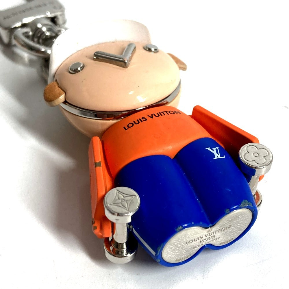 LOUIS VUITTON M01197 Gaston Jim Bag Charm Keychain, Metal, Unisex, White