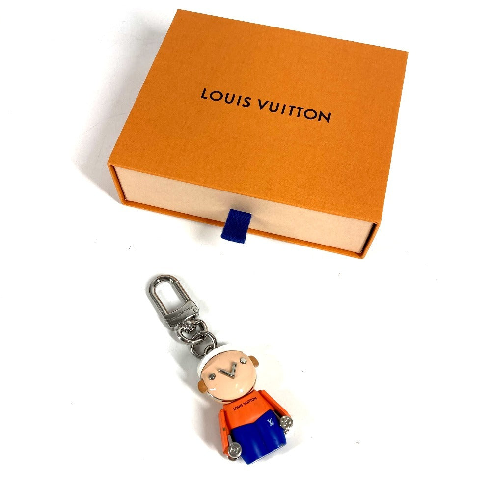 LOUIS VUITTON M01197 Gaston Jim Bag Charm Keychain, Metal, Unisex, White