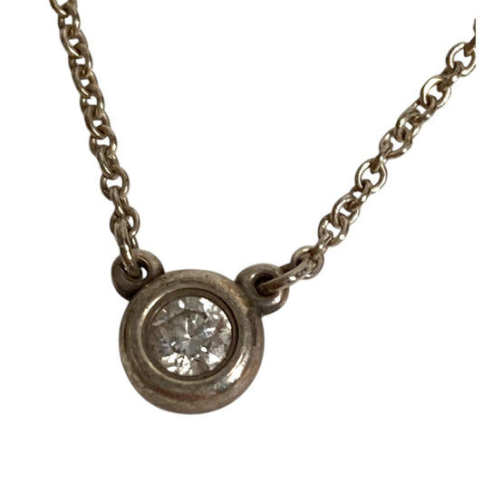 TIFFANY&Co. アクセサリー バイザヤード 1PD ダイヤモンド ダイヤ チェーンネックレス ジュエリー ネックレス AG925 レディース シルバー
