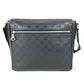 LOUIS VUITTON N41033 Damier Infini District PM Bag, Flap Crossbody Shoulder Bag, Damier Infini Leather, Unisex, Onyx, Black