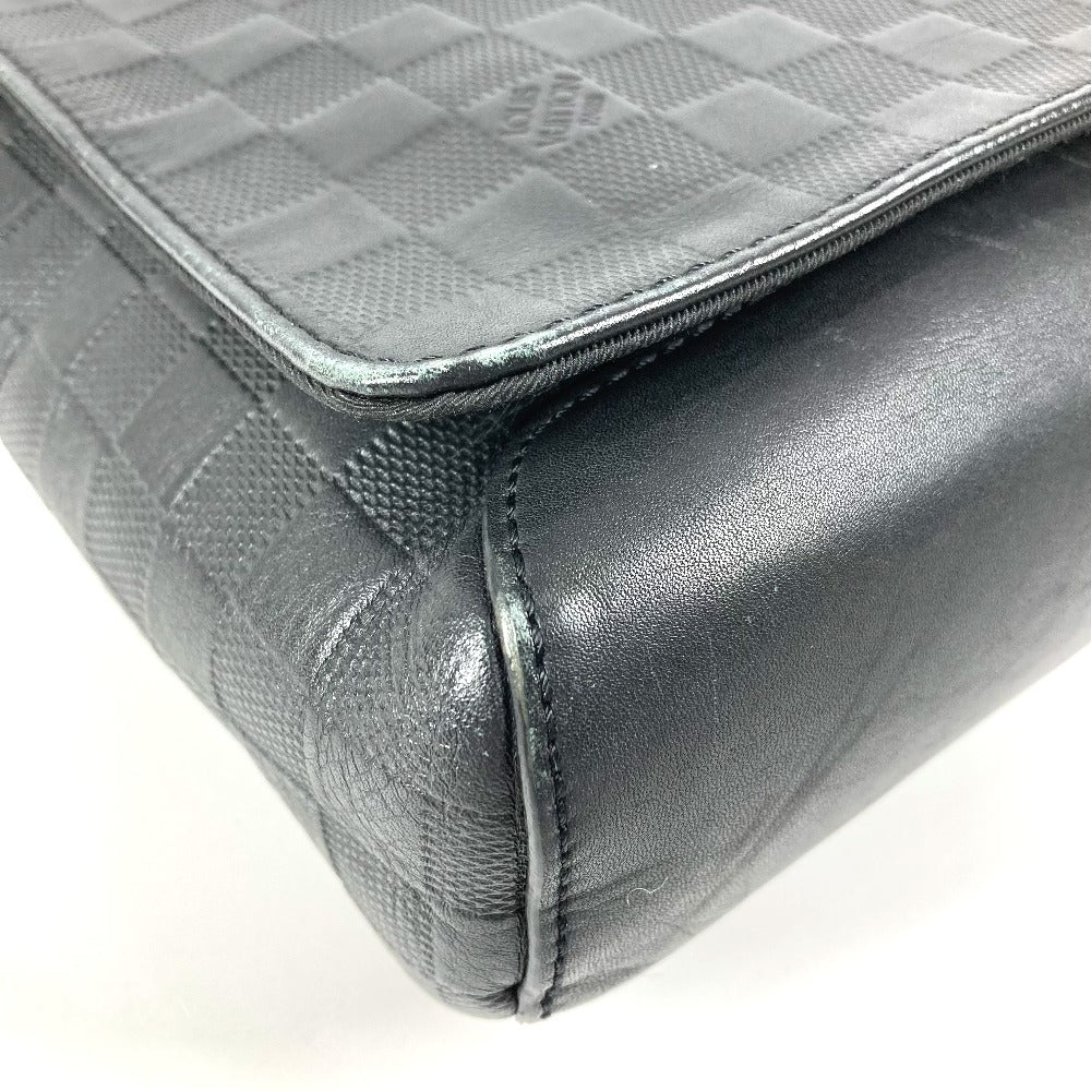 LOUIS VUITTON N41033 Damier Infini District PM Bag, Flap Crossbody Shoulder Bag, Damier Infini Leather, Unisex, Onyx, Black