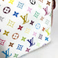 LOUIS VUITTON M42229 Monogram Multicolore Petit Noé Drawstring Shoulder Bag in Monogram Multicolore Canvas, Women's, Blanc and White