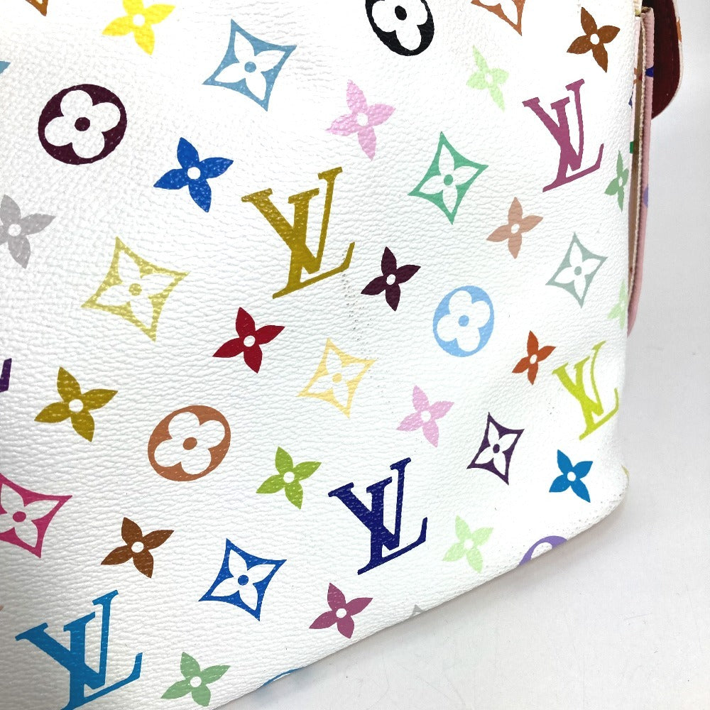 LOUIS VUITTON M42229 Monogram Multicolore Petit Noé Drawstring Shoulder Bag in Monogram Multicolore Canvas, Women's, Blanc and White