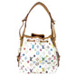 LOUIS VUITTON M42229 Monogram Multicolore Petit Noé Drawstring Shoulder Bag in Monogram Multicolore Canvas, Women's, Blanc and White