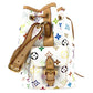 LOUIS VUITTON M42229 Monogram Multicolore Petit Noé Drawstring Shoulder Bag in Monogram Multicolore Canvas, Women's, Blanc and White