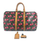 LOUIS VUITTON M95011 Monogram Cherry Keepall 45 by Takashi Murakami. This travel Boston bag is crafted in Monogram Cherry canvas and is available in brown.