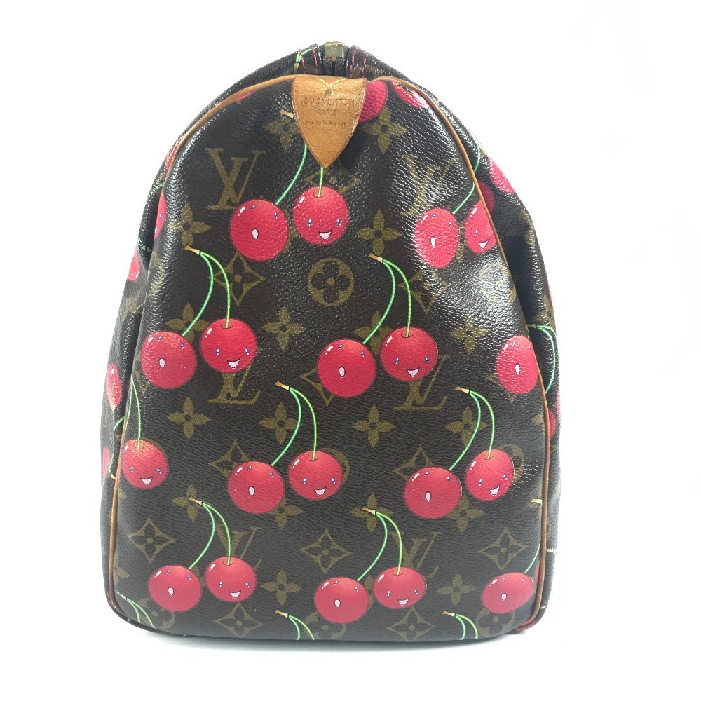 LOUIS VUITTON M95011 Monogram Cherry Keepall 45 by Takashi Murakami. This travel Boston bag is crafted in Monogram Cherry canvas and is available in brown.