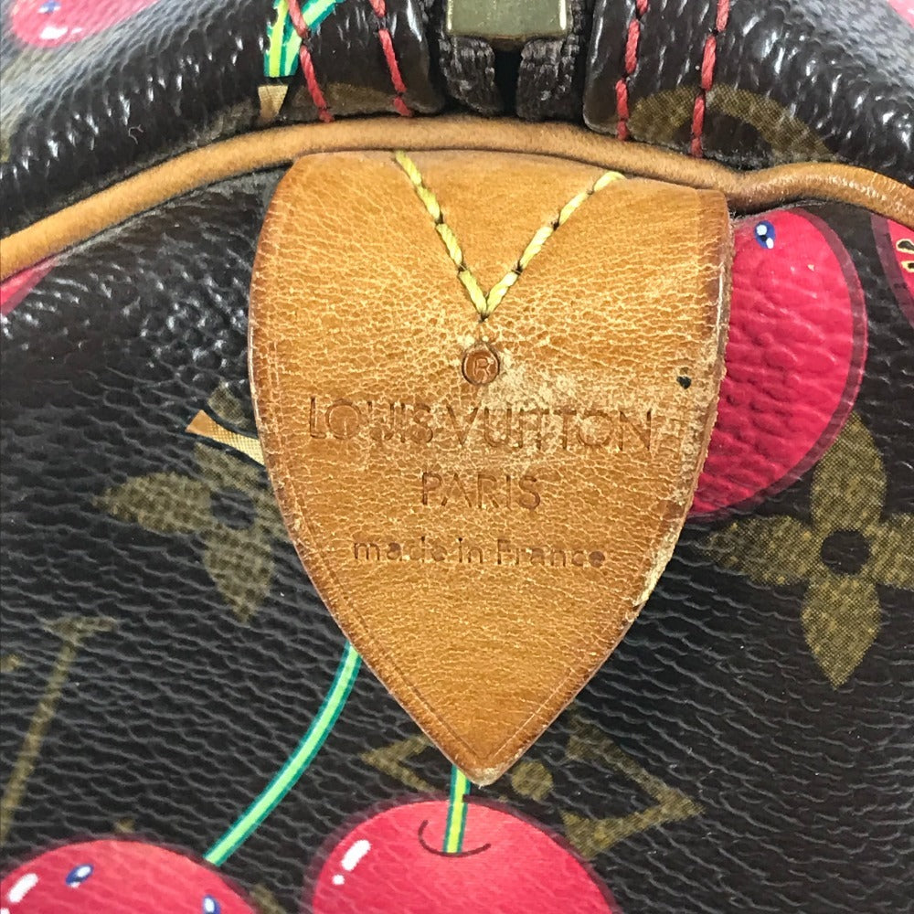 LOUIS VUITTON M95011 Monogram Cherry Keepall 45 by Takashi Murakami. This travel Boston bag is crafted in Monogram Cherry canvas and is available in brown.