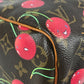 LOUIS VUITTON M95011 Monogram Cherry Keepall 45 by Takashi Murakami. This travel Boston bag is crafted in Monogram Cherry canvas and is available in brown.
