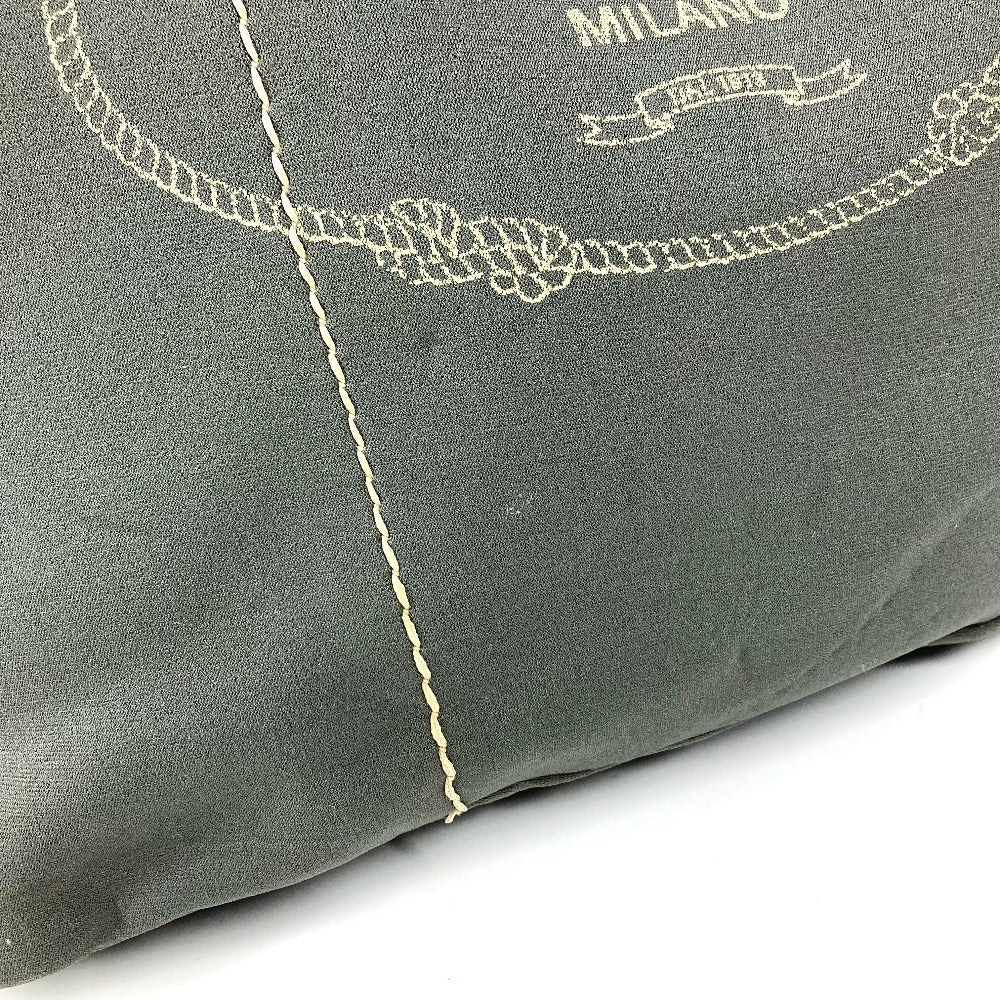 PRADA Triangle Logo Plate Tote Bag Shoulder Bag Unisex Gray/Khaki