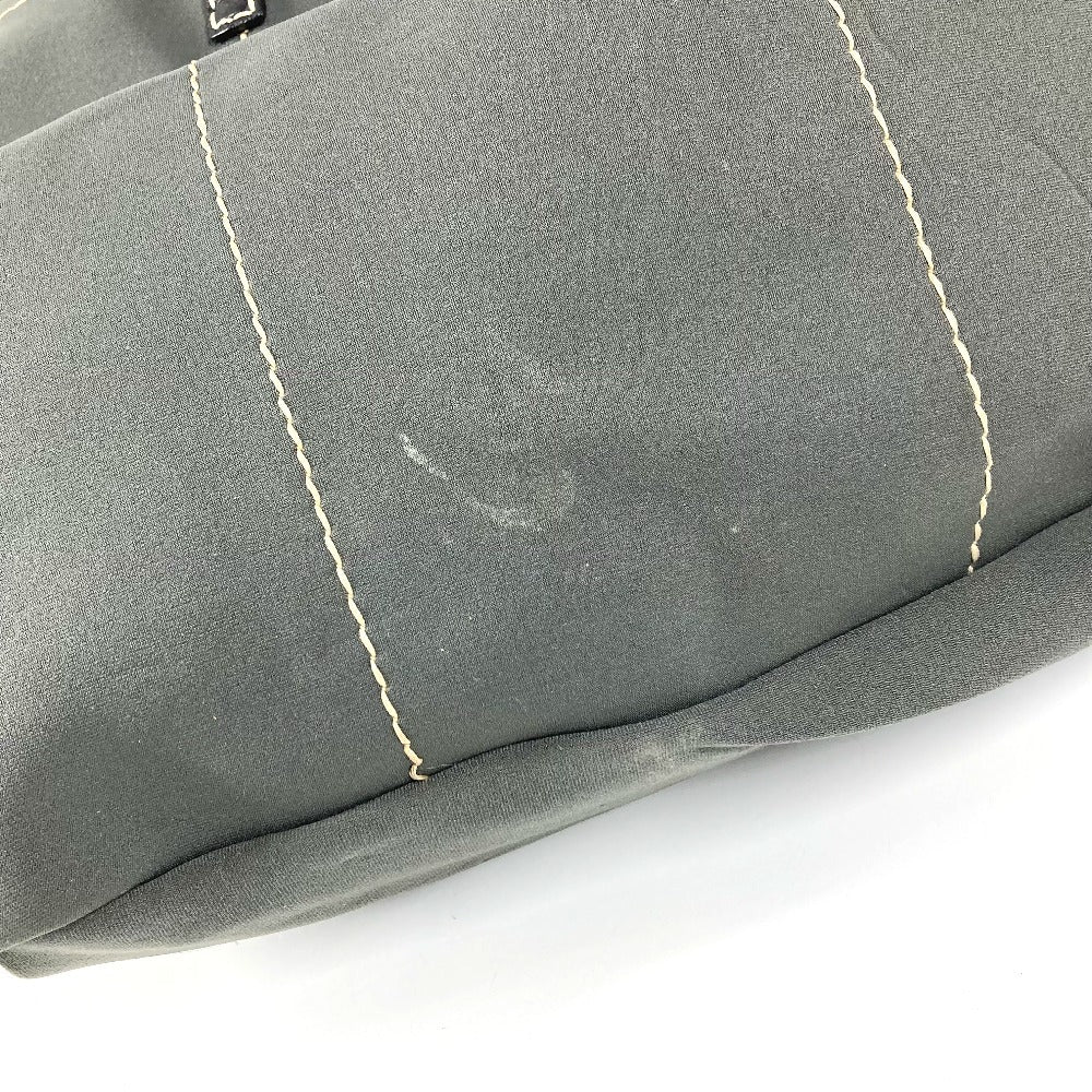 PRADA Triangle Logo Plate Tote Bag Shoulder Bag Unisex Gray/Khaki