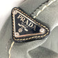 PRADA Triangle Logo Plate Tote Bag Shoulder Bag Unisex Gray/Khaki