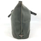 PRADA Triangle Logo Plate Tote Bag Shoulder Bag Unisex Gray/Khaki