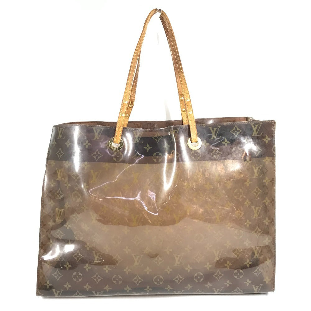 LOUIS VUITTON M50500 モノグラム ビニール カバクルーズ ショルダーバッグ 肩掛け カバン ポーチ付き トートバッグ ビニール レディース ブラウン
