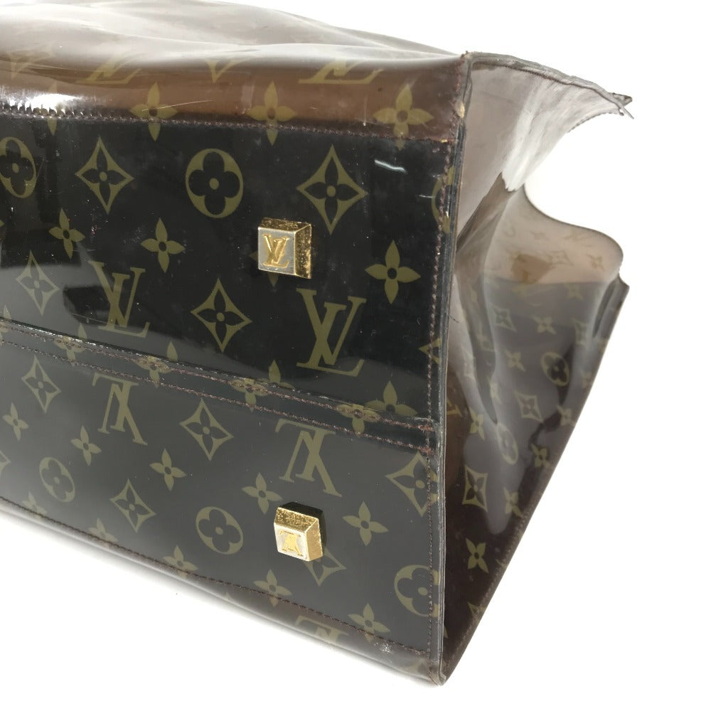 LOUIS VUITTON M50500 モノグラム ビニール カバクルーズ ショルダーバッグ 肩掛け カバン ポーチ付き トートバッグ ビニール レディース ブラウン